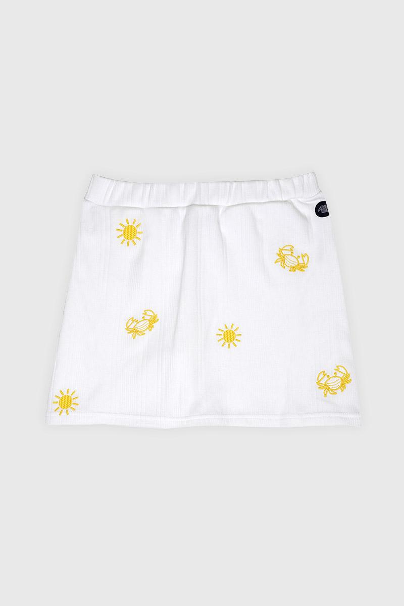 Jupe-culotte brodee - coton