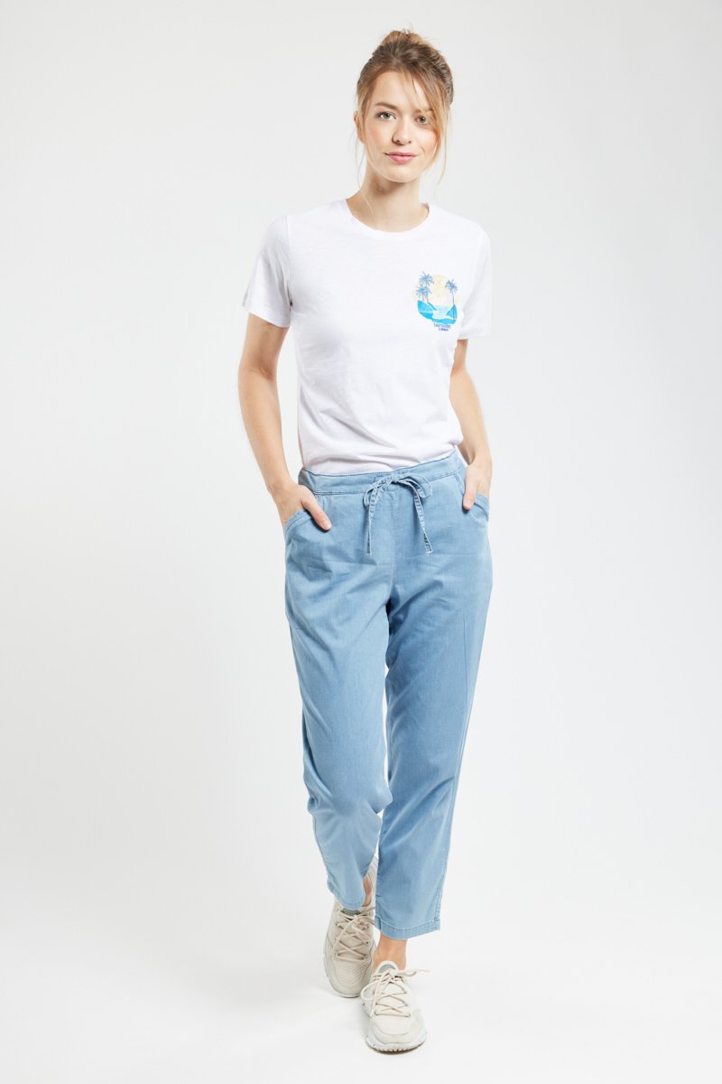 Pantalon denim - coton