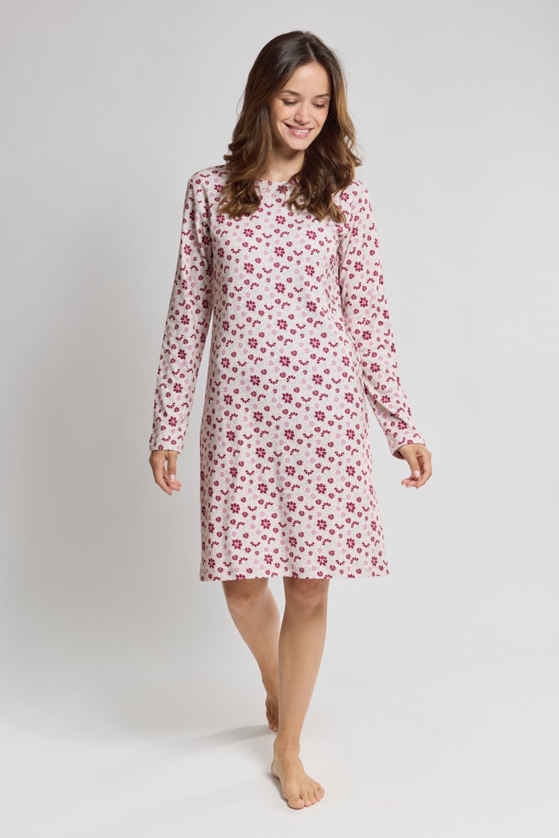 Chemise de nuit fleurie - coton