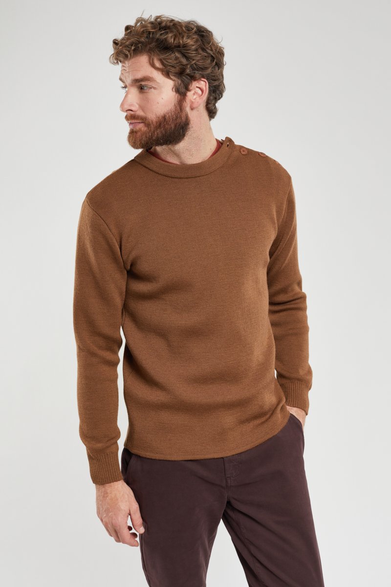 Pull marin uni  Fouesnant  - laine