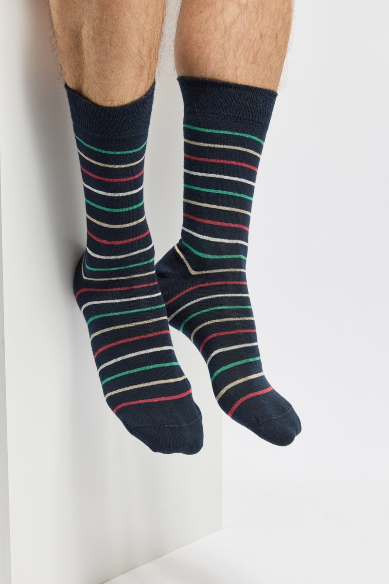 Chaussettes rayees homme - 39 au 46