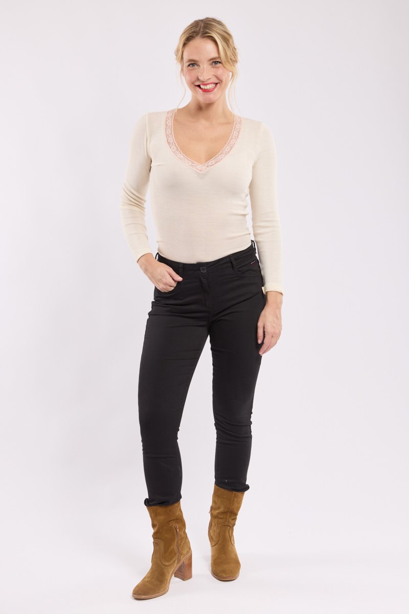 Pantalon coupe slim - coton