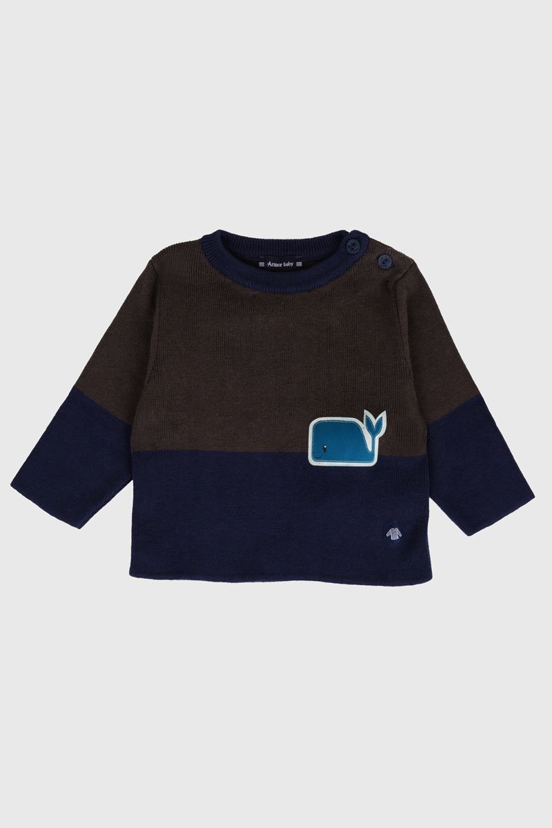 Pull marin Baby - coton et laine