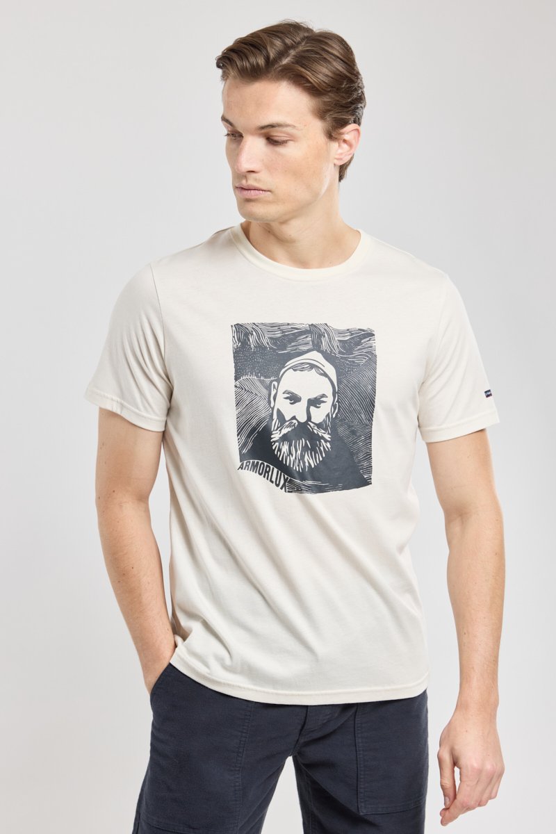 T-shirt serigraphie  Marin  - coton leger