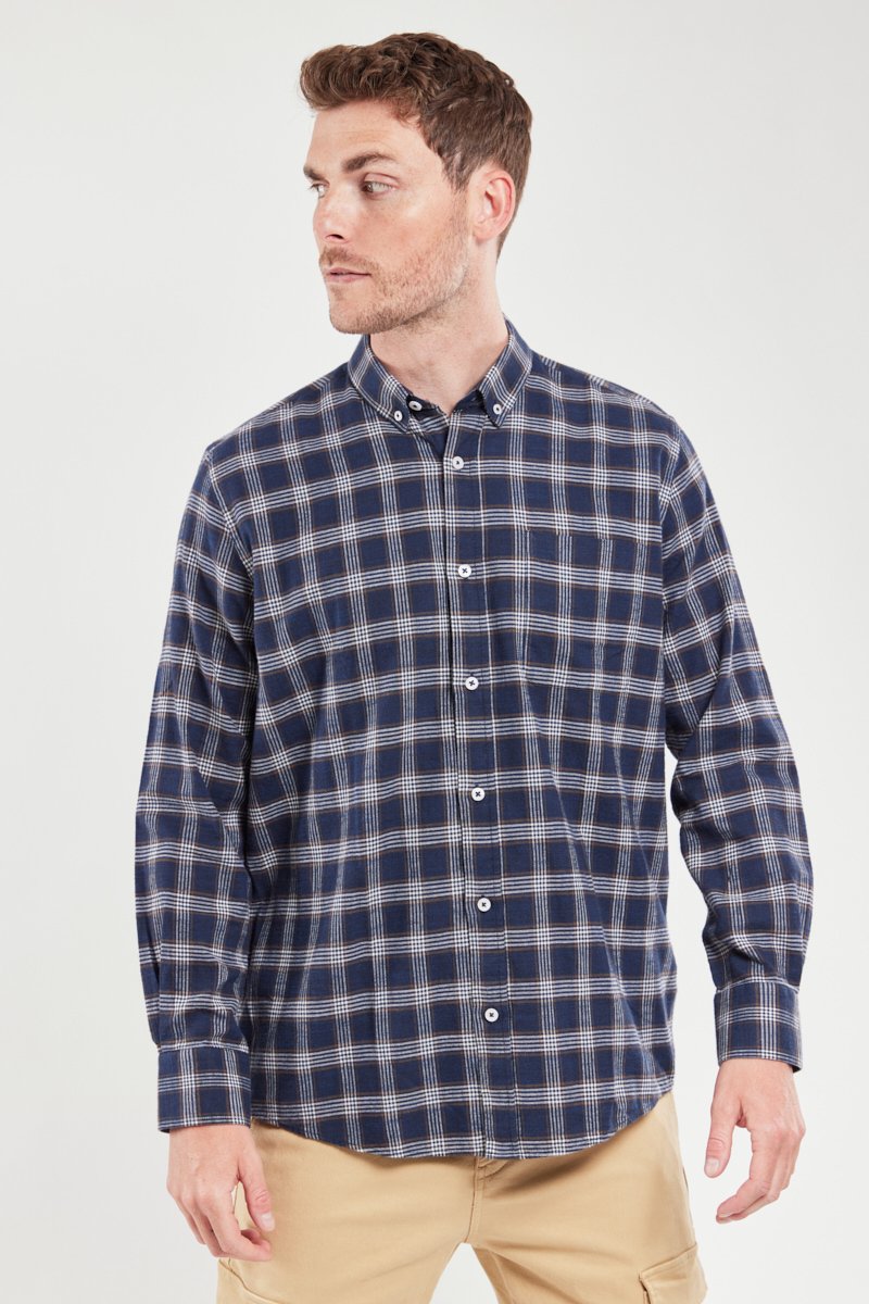 Chemise a carreaux confort - coton