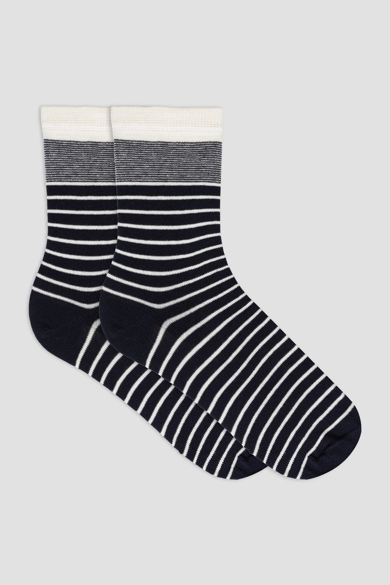 Chaussettes rayees - coton