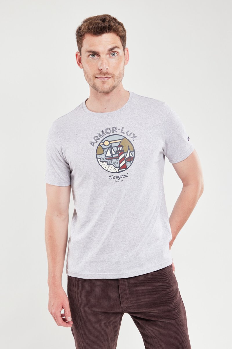 T-shirt serigraphie  paysage  - coton leger