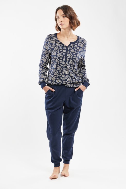 Chemise masculine façon pyjama à imprimé chaîne - Ready to Wear de luxe, Femme 1AB6JN
