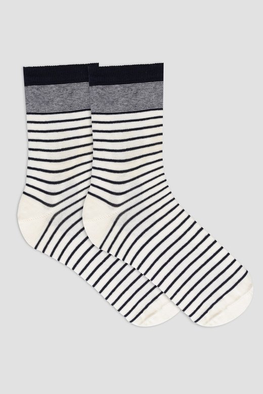 Chaussettes rayees - coton