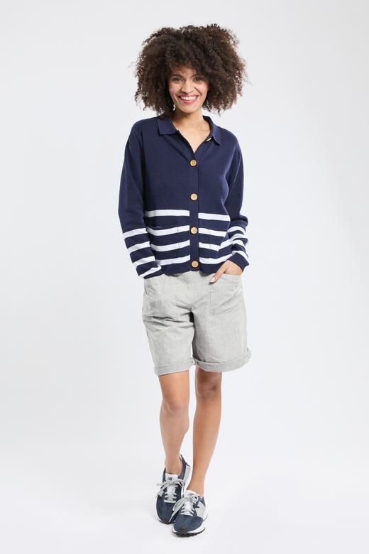 Cardigan col polo - coton