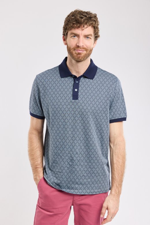 Polo motifs geometriques - coton