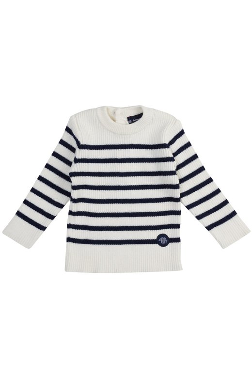 See Measurements Cabled Fisherman Style Sweater Jumper for Baby Beige Fishermen's Pullover with Front Pocket Kleding Unisex kinderkleding Unisex babykleding Sweaters Merino Wool 