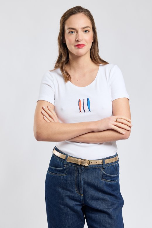 T-shirt  sardines  - coton leger