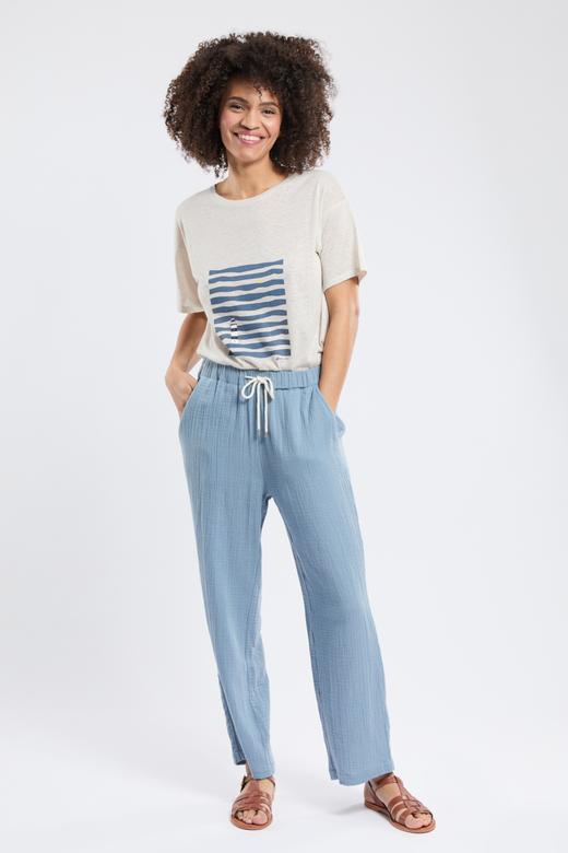 Pantalon large LAURINE - gaze de coton