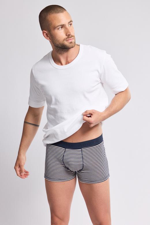 Boxer raye - coton